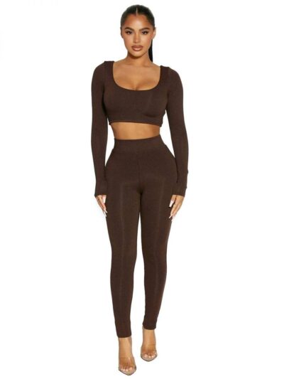 Scooped up tight legging set