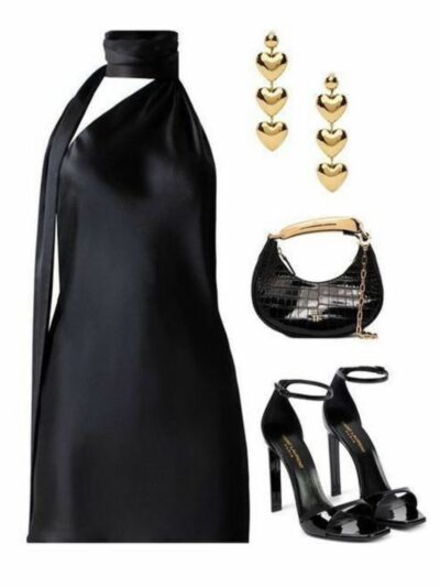 AIDA - NIGHT SHADE ASYMMETRIC WRAP NECK DRESS
