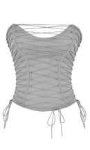 MIRABELLE - Smoke Lace Up Corset