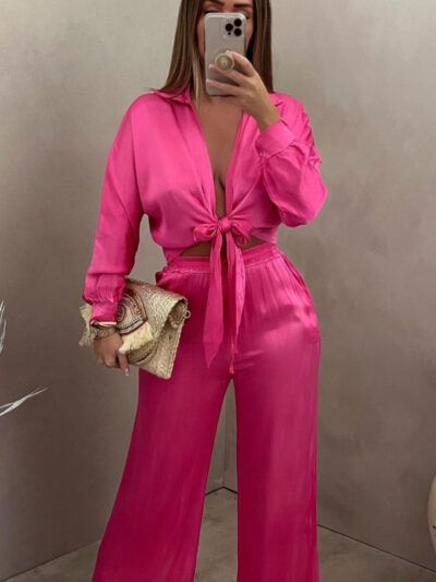 AUDREY SATIN TROUSER CO ORD