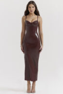 MAURA LATEX MIDI DRESS