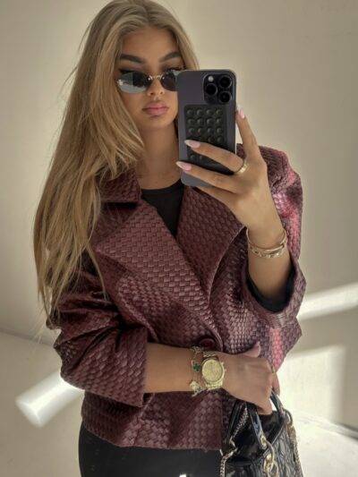 Burgundy Leather Jacket