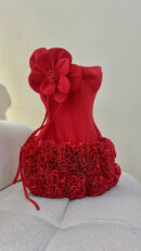 Paradise cupped CORSET ROSE mini Dress