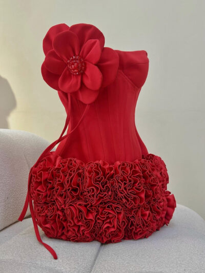 Paradise cupped CORSET ROSE mini Dress