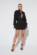 LEONE Stripe Shirt Dress